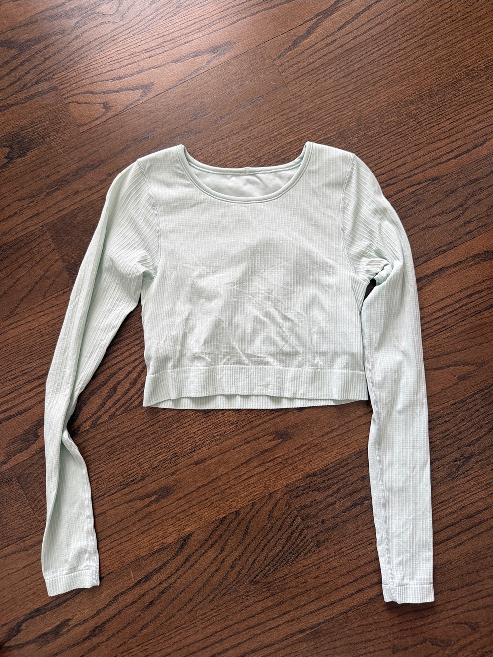 lululemon athletica Ribbed Long-Sleeve Crop Top - Mint